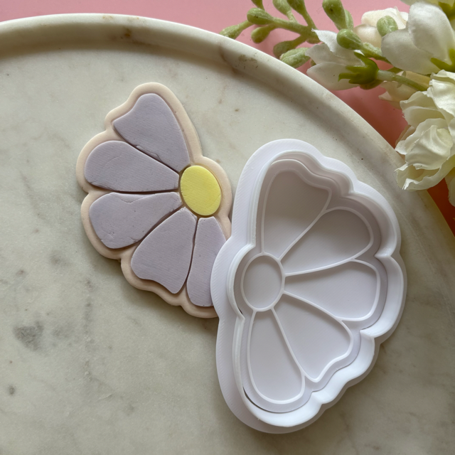 Half Flower Cookie Cutter & Stamp