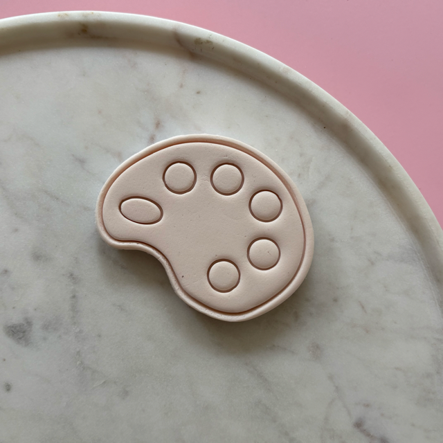 Paint Pallet Cookie Stamp & Cutter