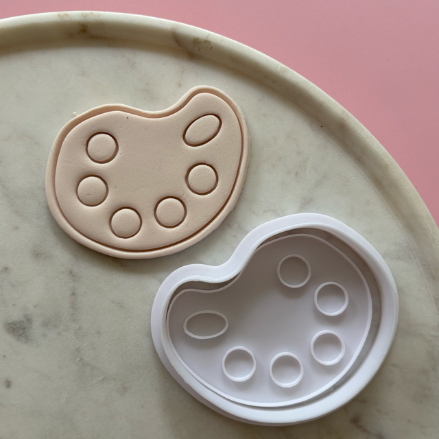 Paint Pallet Cookie Stamp & Cutter