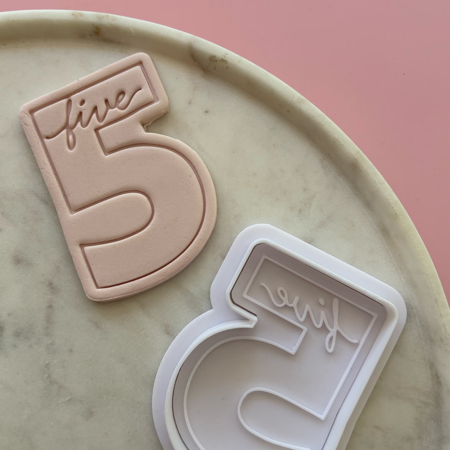 Cursive Number Cookie Cutter & Stamp