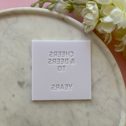 Cheers & Beers BLANK Fondant Embosser
