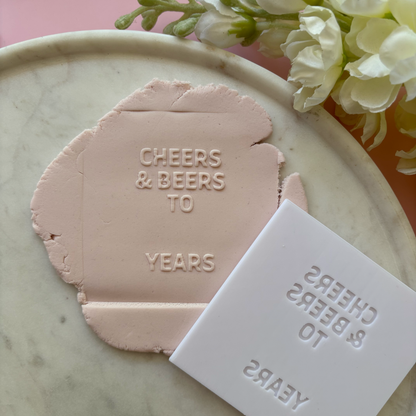 Cheers & Beers BLANK Fondant Embosser
