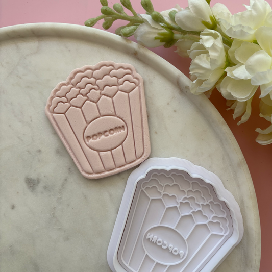 Popcorn Cookie Cutter & Stamp