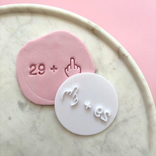 29 + 1 (middle finger) 30th Birthday Fondant Embosser