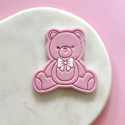 Teddy bear with bow Cookie Cutter & Fondant Embosser