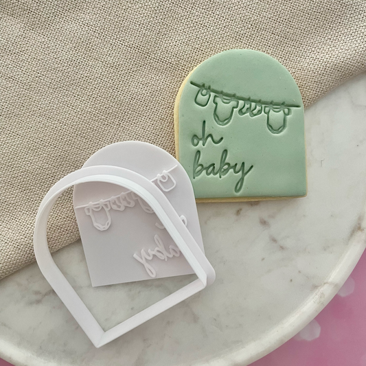 oh baby - arch Cookie Cutter & Fondant Embosser