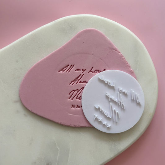 Custom Handwriting Fondant Embosser