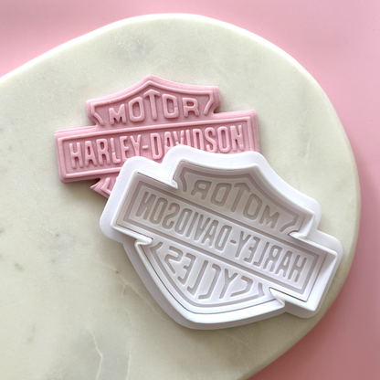 Motorbike Logo Cookie Cutter & Debosser