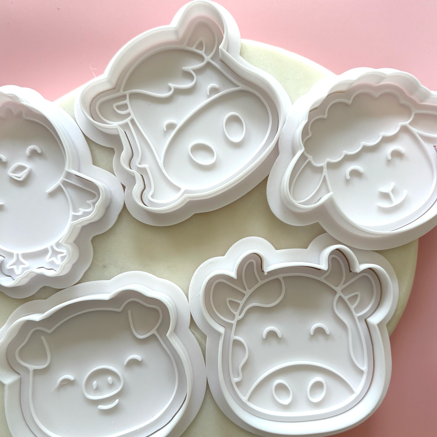 Farm Animals Cookie Cutter & Stamp