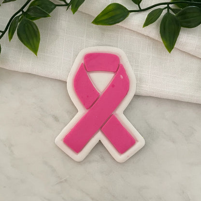 Breast cancer charity ribbon Cookie Cutter & Fondant Embosser
