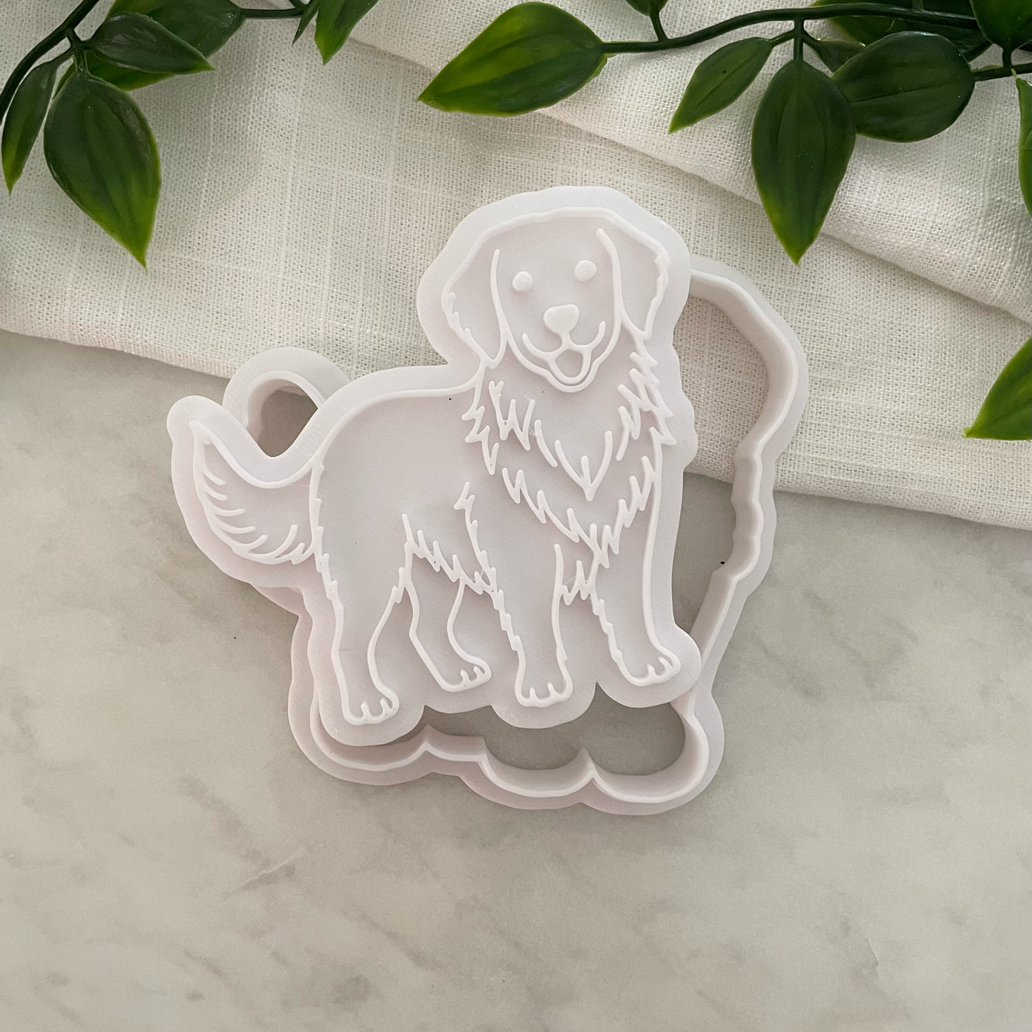 Golden Retriever Dog Cookie Cutter & Fondant Embosser