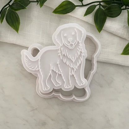 Golden Retriever Dog Cookie Cutter & Fondant Embosser