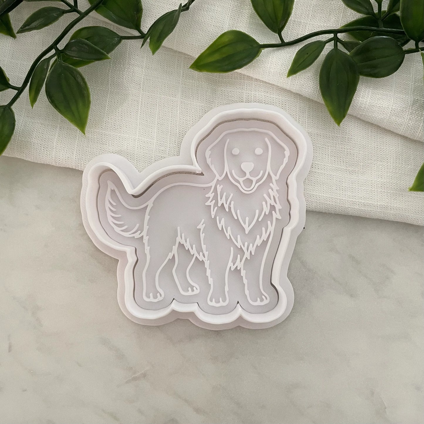 Golden Retriever Dog Cookie Cutter & Fondant Embosser