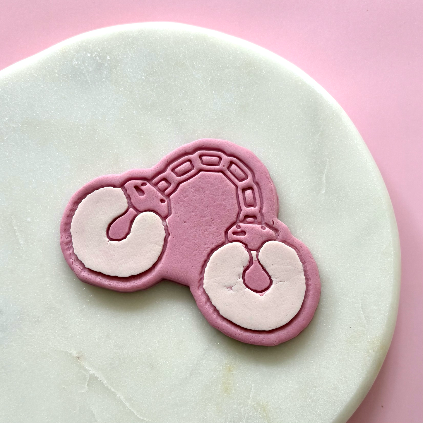 Fluffy Hand Cuffs Cookie Cutter & Stamp