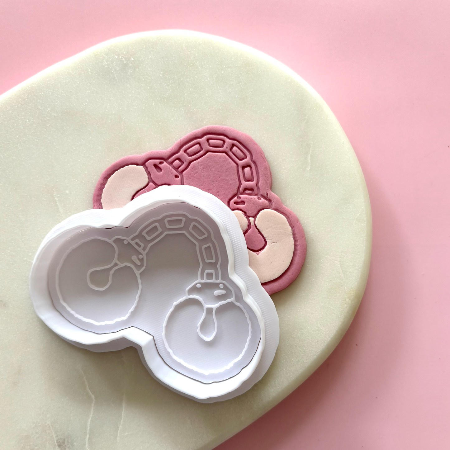 Fluffy Hand Cuffs Cookie Cutter & Stamp