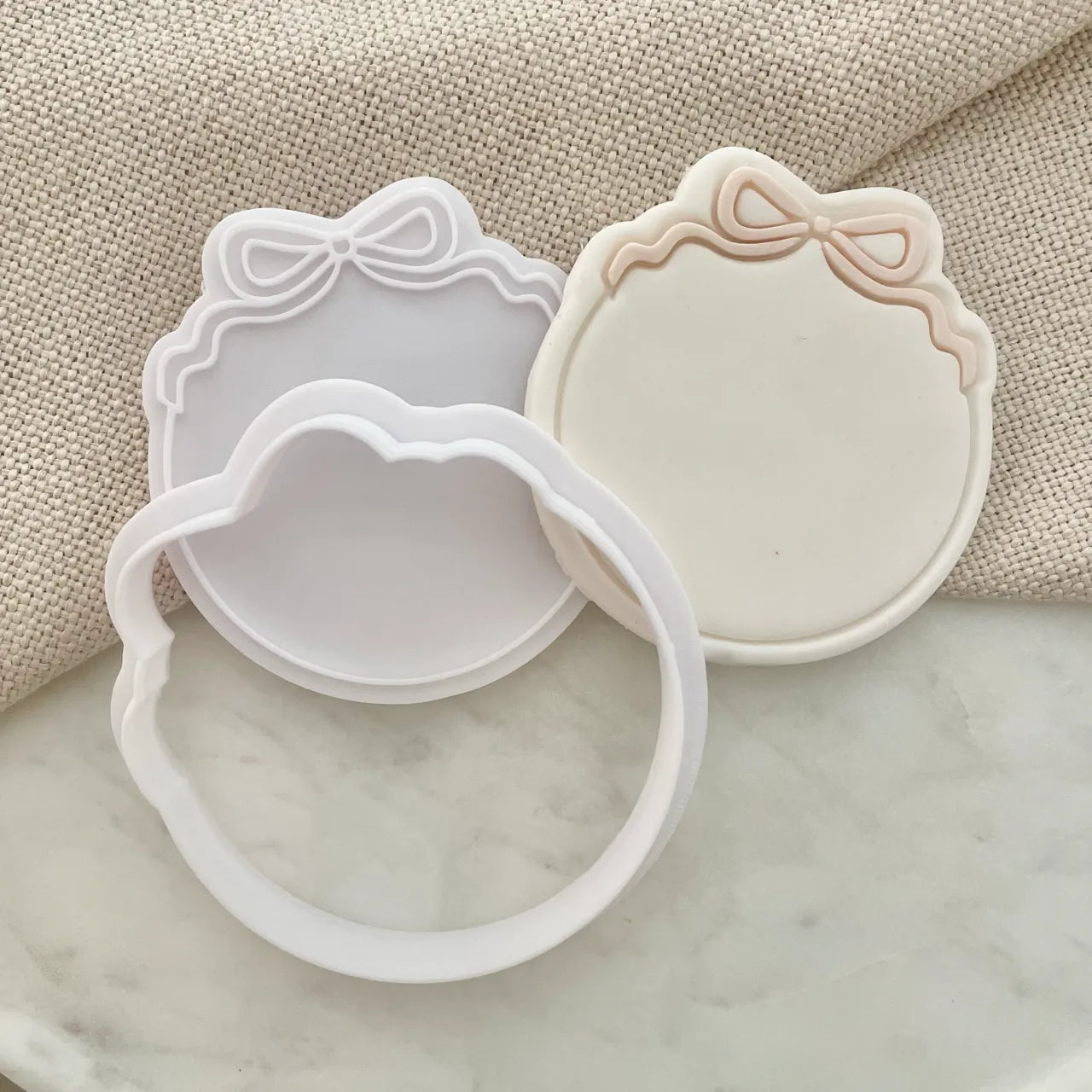 Bow plaque / border Cookie Cutter & Fondant Embosser