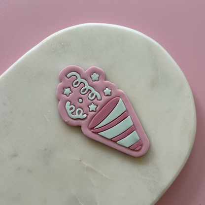 Confetti Cannon Cookie Cutter & Stamp