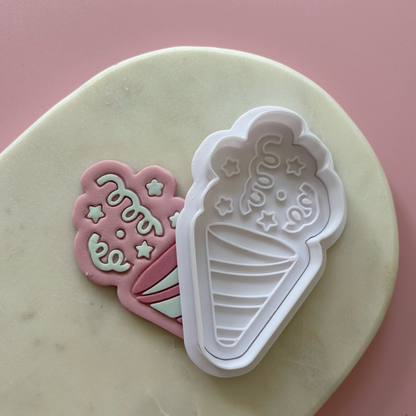 Confetti Cannon Cookie Cutter & Stamp