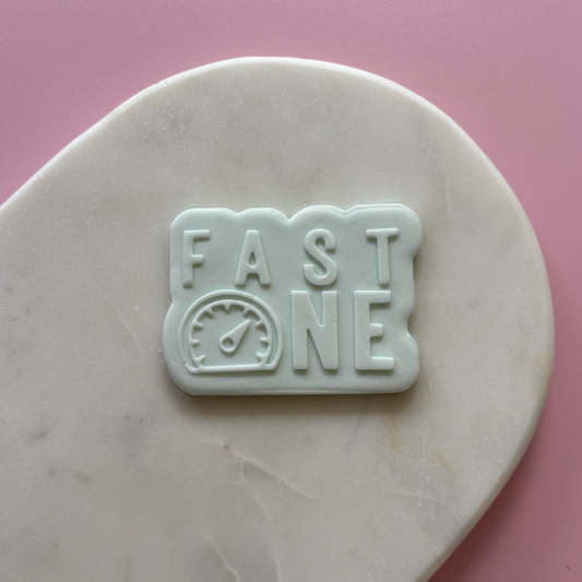 Fast One (word stamp) Cookie Cutter & Fondant Debosser
