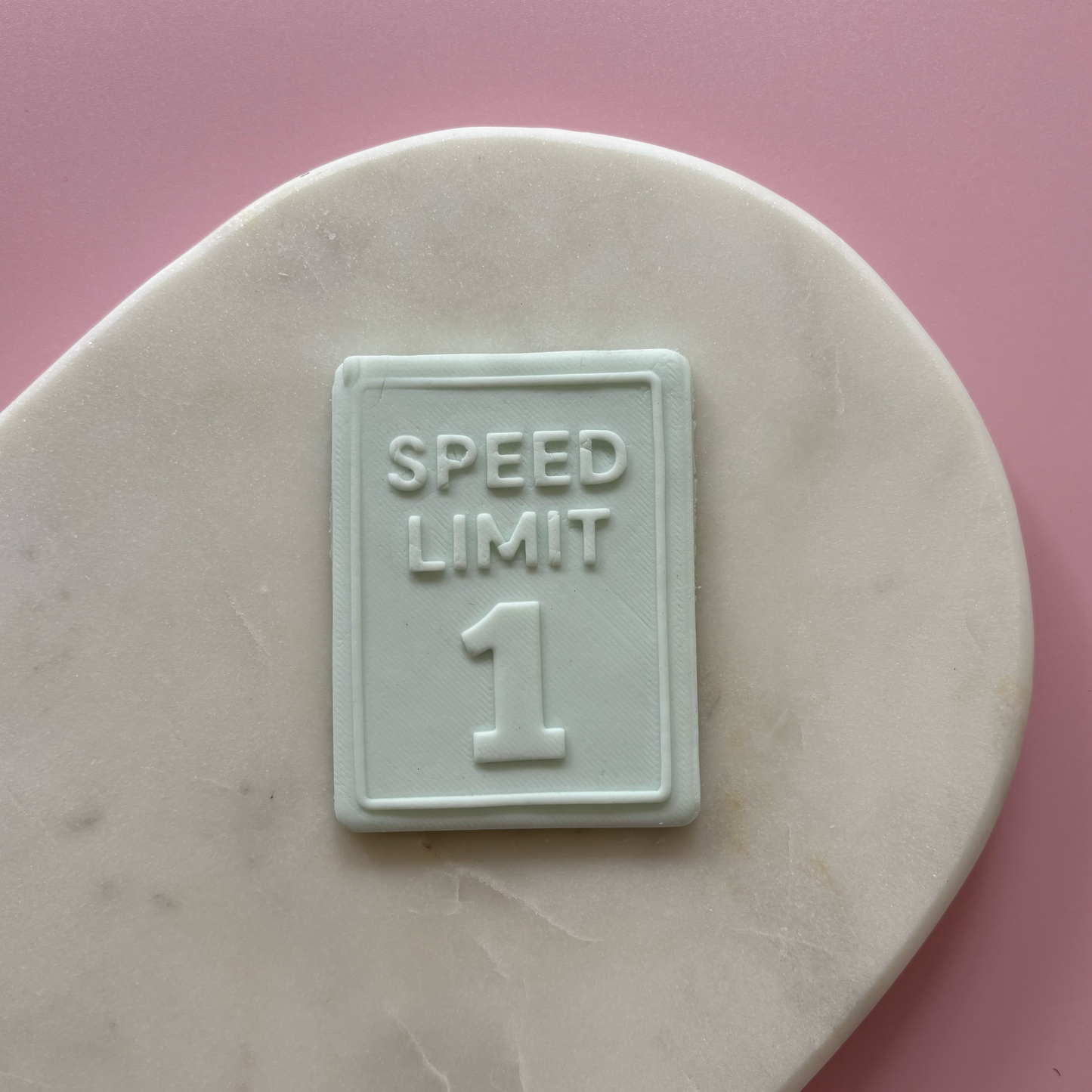 Speed Limit Cookie Cutter & Fondant debosser