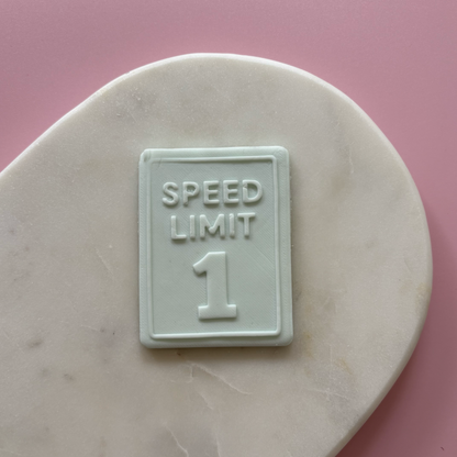 Speed Limit Cookie Cutter & Fondant debosser