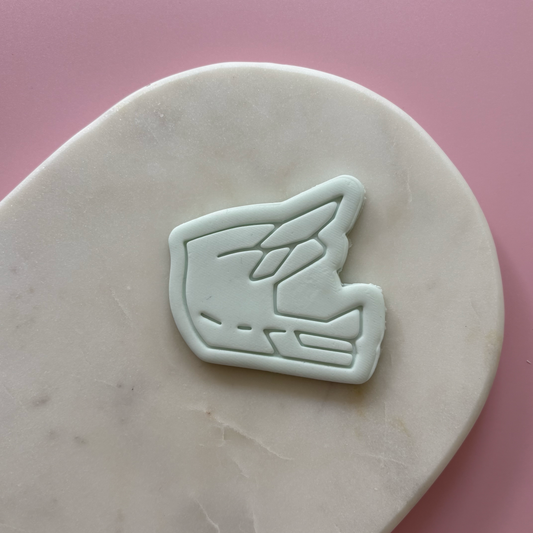 Motorbike Helmet Cookie Cutter & Stamp