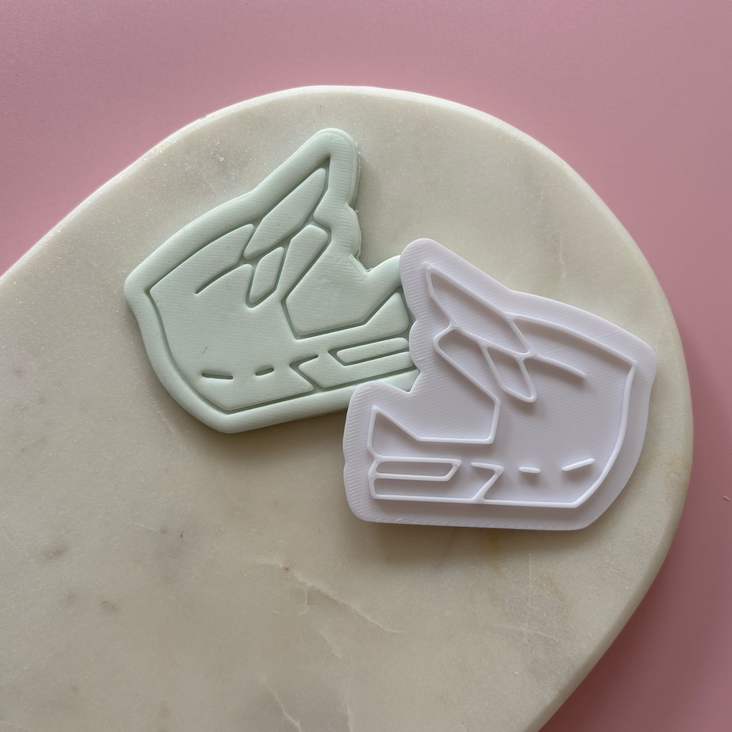 Motorbike Helmet Cookie Cutter & Stamp