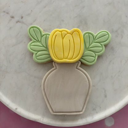 Bouquet of flowers cookie cutter & embosser set