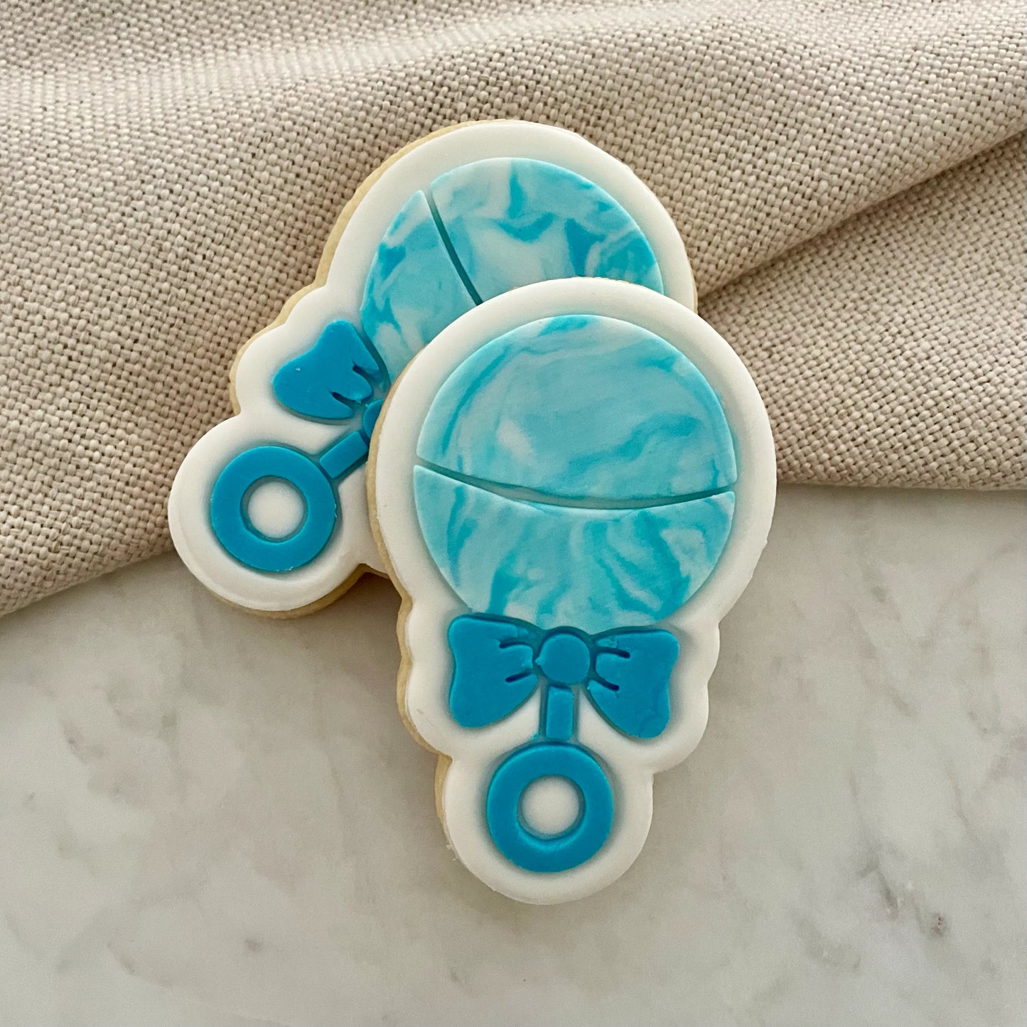 Baby Rattle Cookie Cutter & Fondant Embosser