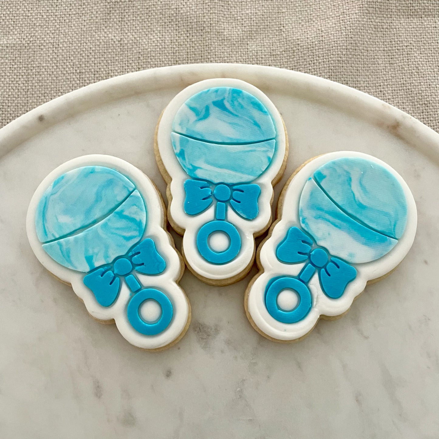 Baby Rattle Cookie Cutter & Fondant Embosser