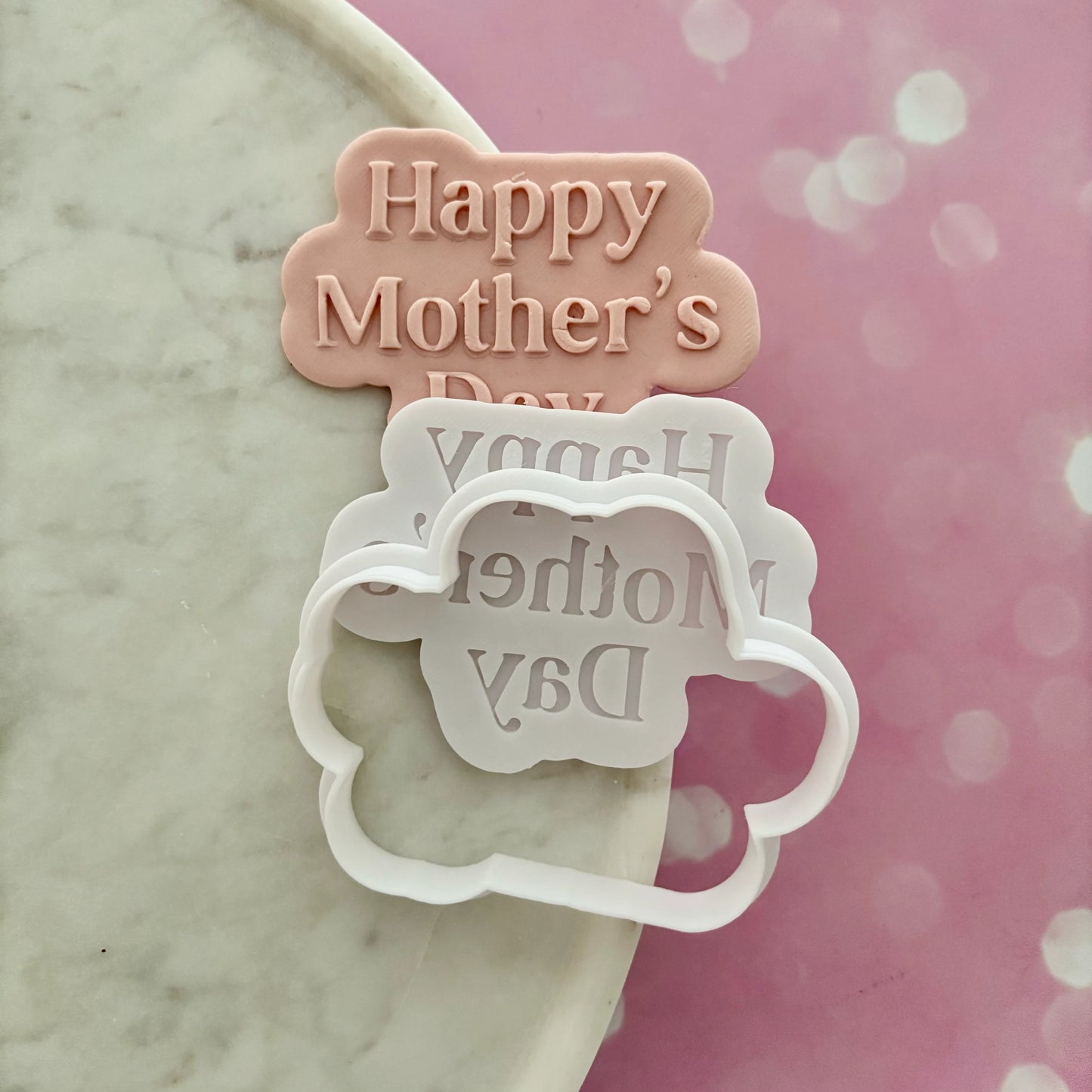 Happy Mother's Day Cookie Cutter & Fondant Debosser