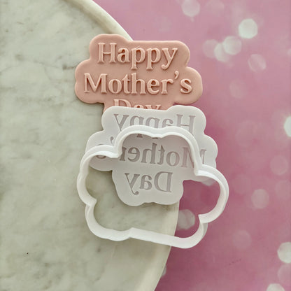 Happy Mother's Day Cookie Cutter & Fondant Debosser