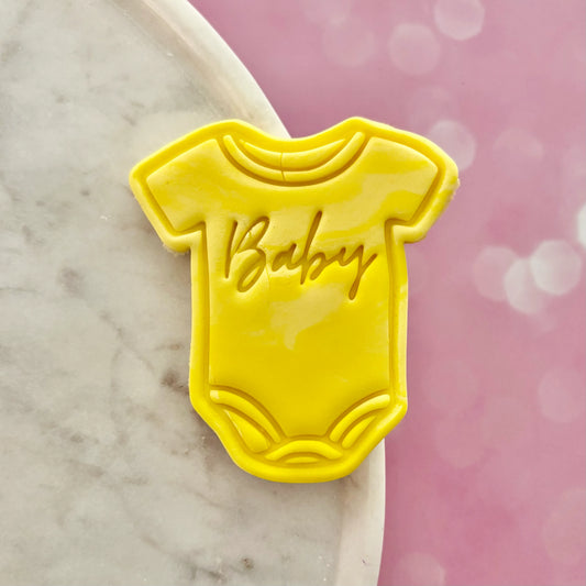 Baby Onesie (with space for a name) Cookie Cutter & Fondant Embosser