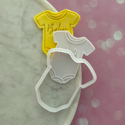 Baby Onesie (with space for a name) Cookie Cutter & Fondant Embosser