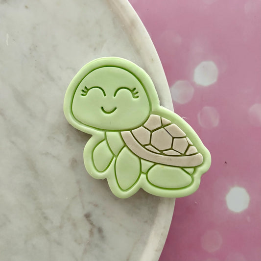 Happy Turtle Cookie Cutter & Fondant Embosser
