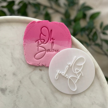 Oh Baby Cursive Fondant Embosser
