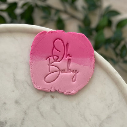 Oh Baby Cursive Fondant Embosser