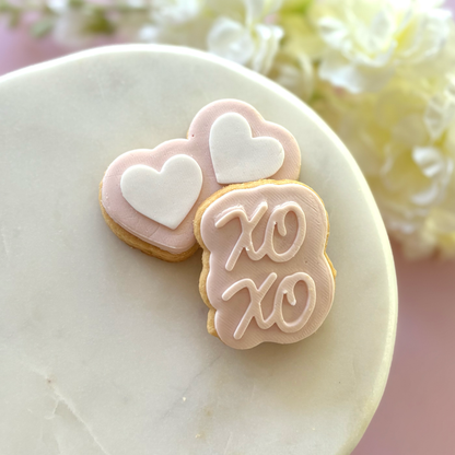 Mini Hearts & XO Cookie Debossor & Cutter