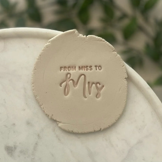 From Miss to Mrs  Fondant Embosser