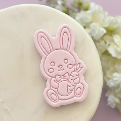 Cute Bunny Cookie Stamp & Cutter