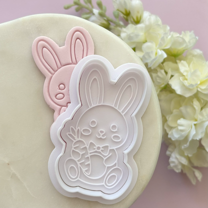 Cute Bunny Cookie Stamp & Cutter