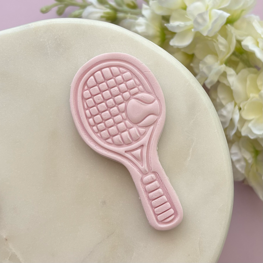 Tennis Racket Cookie Stamp & Cutter