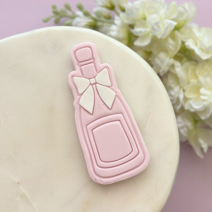 Champagne Bottle Cookie Stamp & Cutter