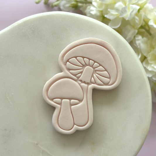Double Mushroom Cookie Stamp & Cutter