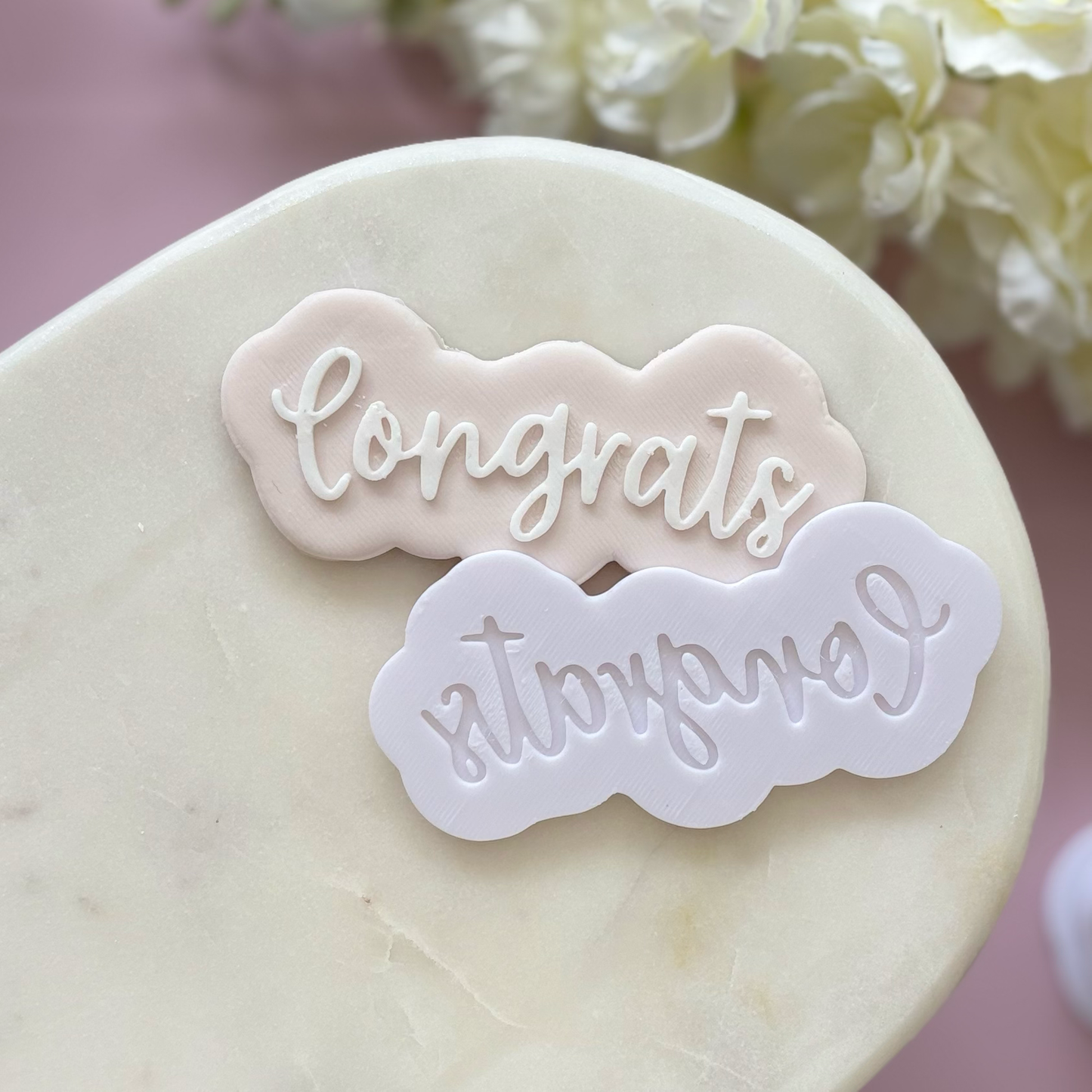Congrats Cookie Cutter & Fondant Debosser