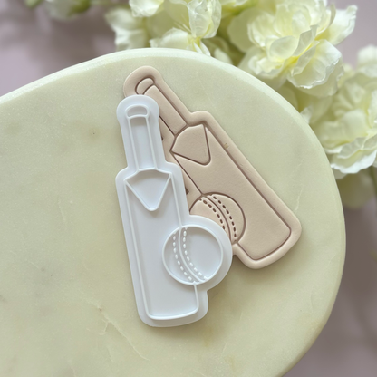 Cricket Bat & Ball Cookie Stamp & Cutter