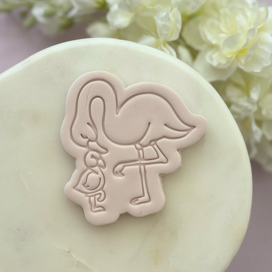 Mum & Baby Flamingo Cookie Stamp & Cutter