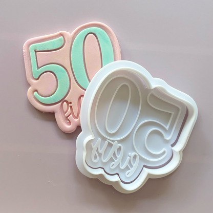 Milestone Birthday Cookie Stamp & Cutter