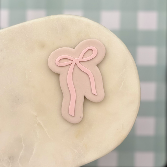 Skinny Bow Cookie Debossor & Cutter