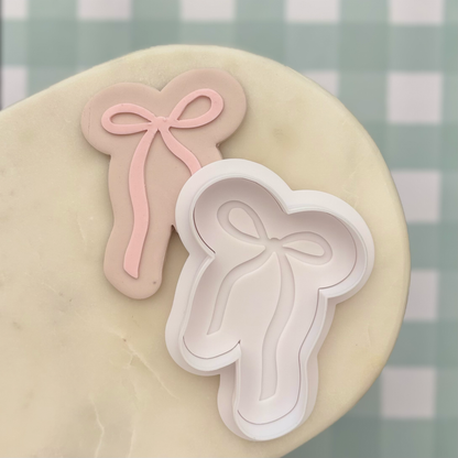 Skinny Bow Cookie Debossor & Cutter